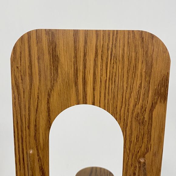 Vintage Industrial Faux‎ Wood Grain Large Metal Book Ends Office Library Decor - Picture 6 of 6